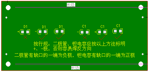 關(guān)于二極管、鉭電容的極性標注